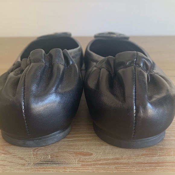 Tory Burch Black Leather Ballet Flats - Picture 7 of 9